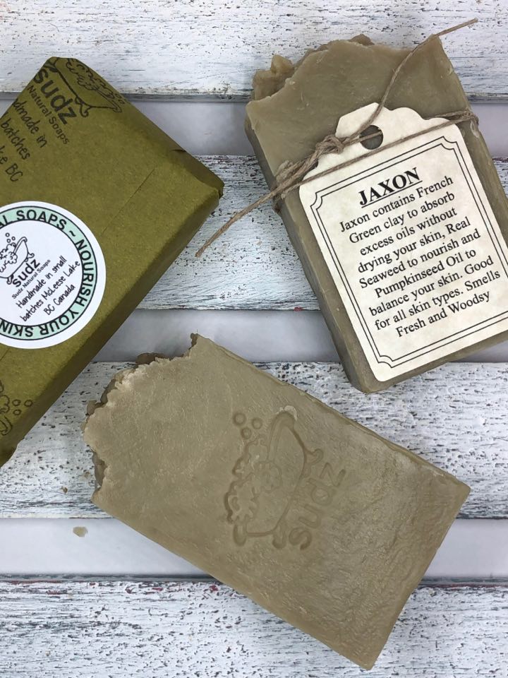 Jaxon homemade bar soap from Sudz Natural Soaps smells fresh and woodsy